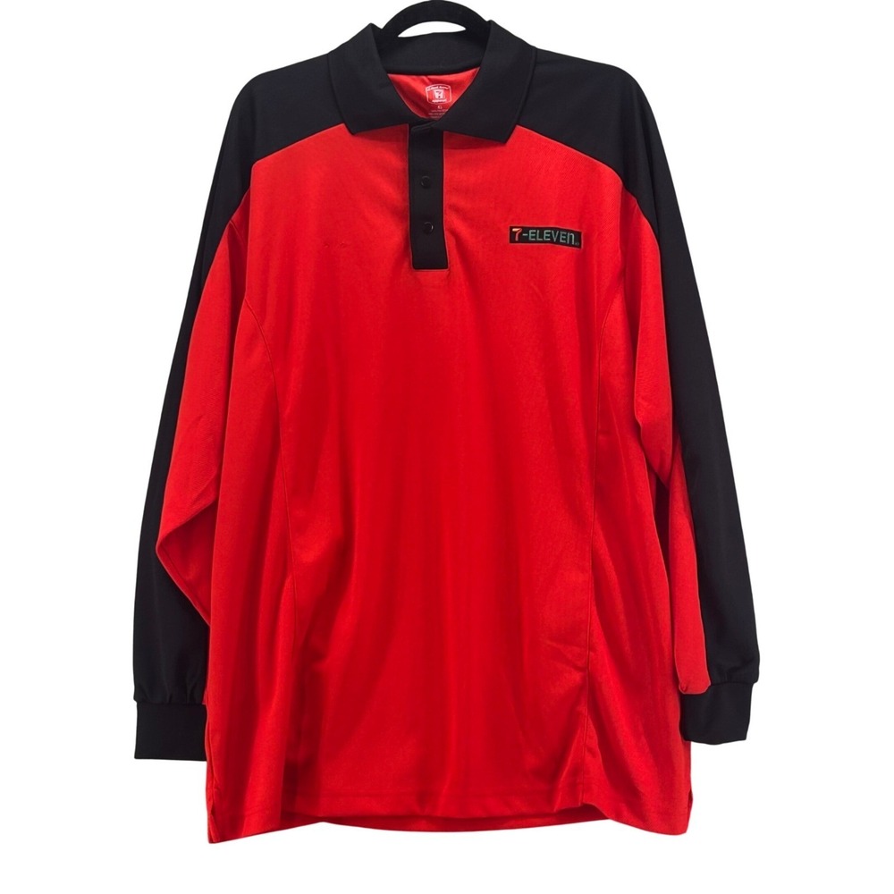 7‎ Eleven Mens Polo Red XL